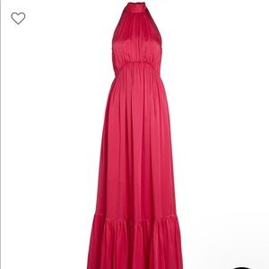 Zimmerman gathered sleeveless silk chiffon gown